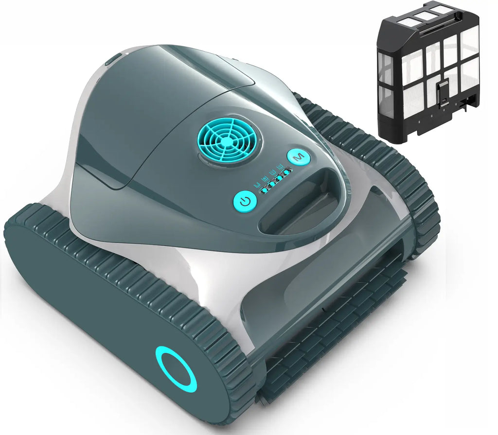 Pool Cleaner Robot with 150 Mins, Multi Cleaning Modes, Wall Climbing, Waterline Scrubbing, 2.5H Fast Charging, Tripe-Motor Strong Suction, C1 Pool Vacuum for Inground Pools, Onyx & Pearl