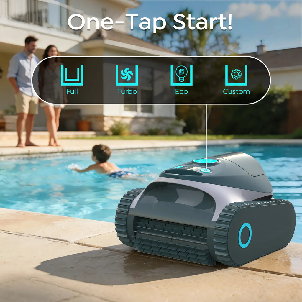Pool Cleaner Robot with 150 Mins, Multi Cleaning Modes, Wall Climbing, Waterline Scrubbing, 2.5H Fast Charging, Tripe-Motor Strong Suction, C1 Pool Vacuum for Inground Pools, Onyx & Pearl