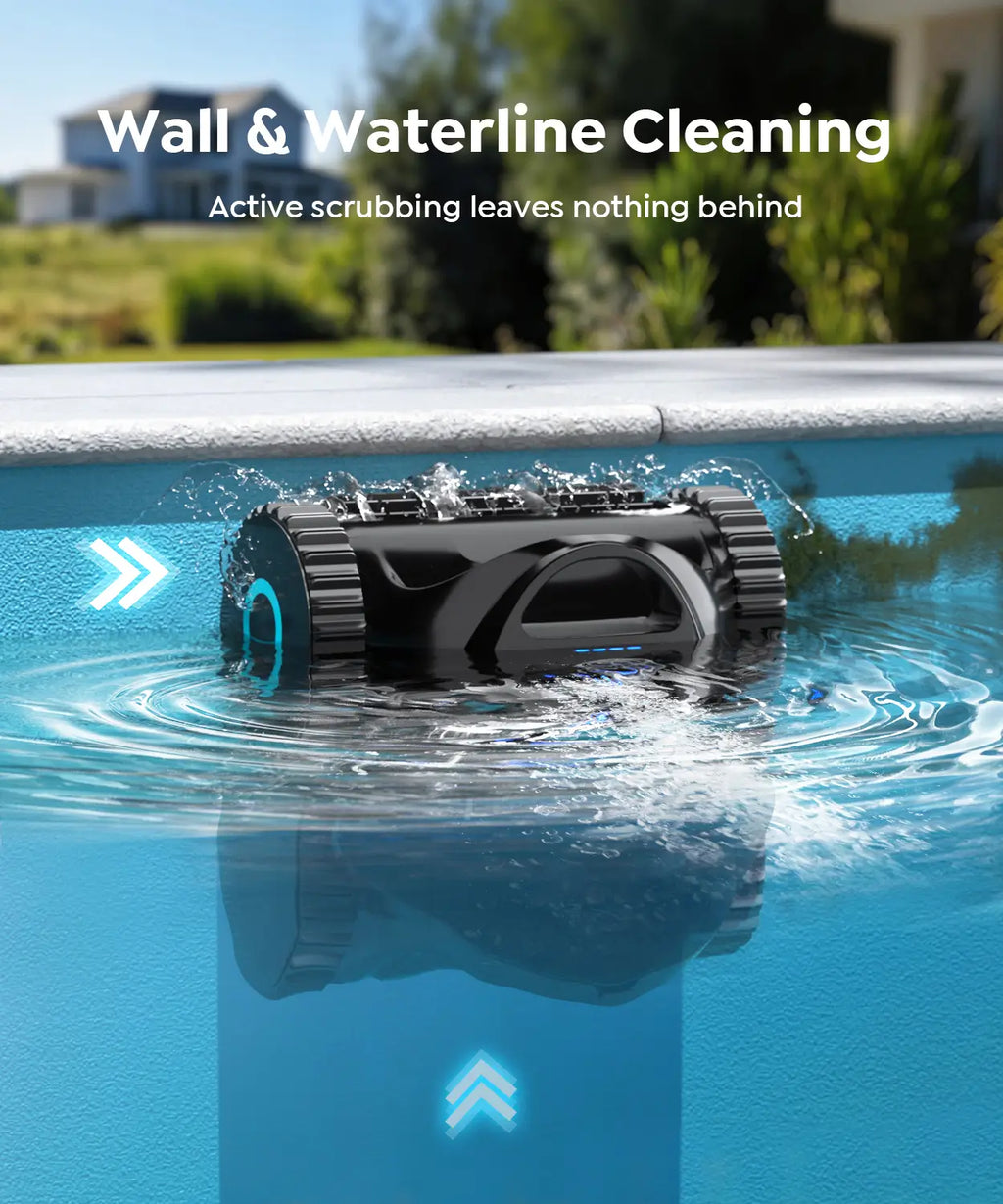 C1 Robotic Pool Cleaner with 180 Mins, Pool Vacuum for Inground Ground Pools up to 1615 sq.ft, Smart Routing, Wall Climbing, Dual Filtration, with APP, Multi-Mode Cleaning (Onyx)