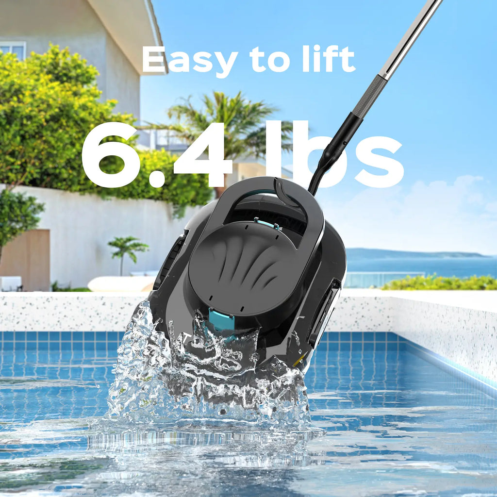 S1 Pro Automatic Pool Cleaner for Above Ground Swimming Pools, Dual-Motor ,Cordless Pool Robot with 120-Min Runtime, Large Debris Capacity, Fast Recharge and Self-Parking Function(Mirror Black)