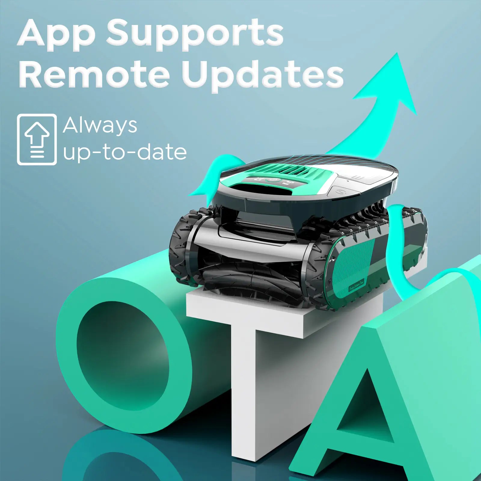 Pleco Pro Cordless Pool Cleaner Robot with 210Min Runtime, Smart AI Navigation, App Control, Strong Wall Climbing, Waterline Cleaning,Dual-Layer Filtration,for In-Ground Pools up to 220㎡,PrussianBlue