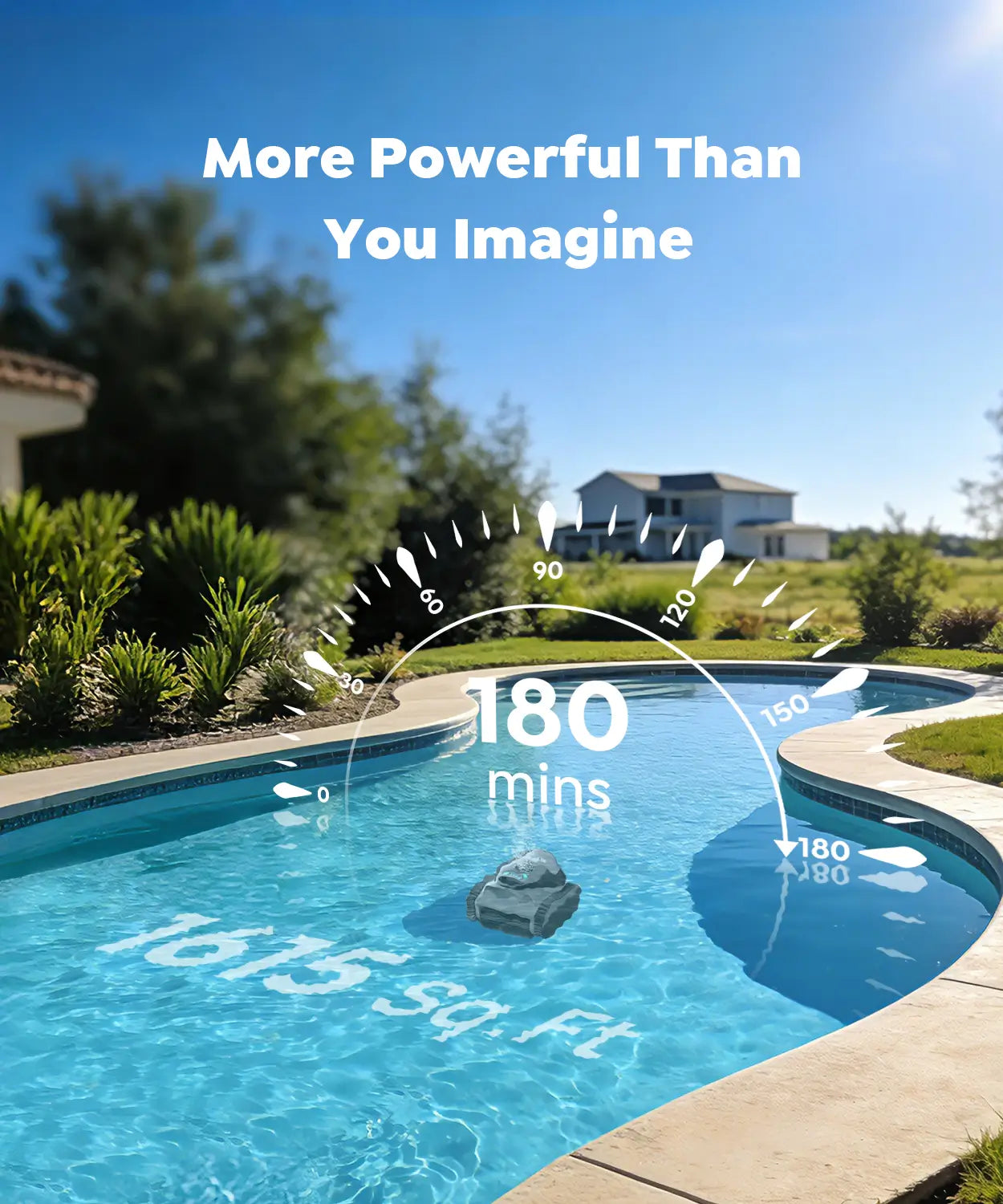 C1 Cordless Pool Cleaner Robot with 180 Mins, Powerful Triple-Motor Suction, Wall & Waterline Deep Cleaning, Smart Paths with APP, Dual-Layer Filtration, for Inground Pools (Deep Indigo)