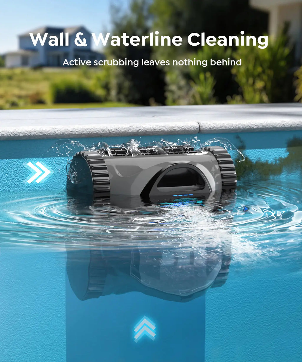 C1 Cordless Pool Cleaner Robot with 180 Mins, Powerful Triple-Motor Suction, Wall & Waterline Deep Cleaning, Smart Paths with APP, Dual-Layer Filtration, for Inground Pools (Deep Indigo)