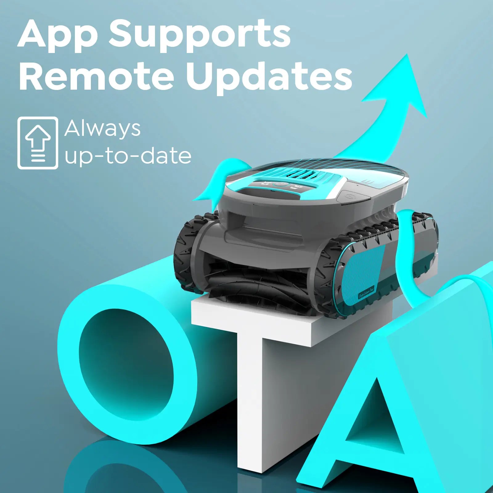 Pleco Pro Cordless Pool Cleaner Robot with 210-Min Runtime, Smart AI Navigation, App Control, Strong Wall Climbing, Waterline Cleaning, Dual-Layer Filtration, for In-Ground Pools up to 220㎡, Charcoal