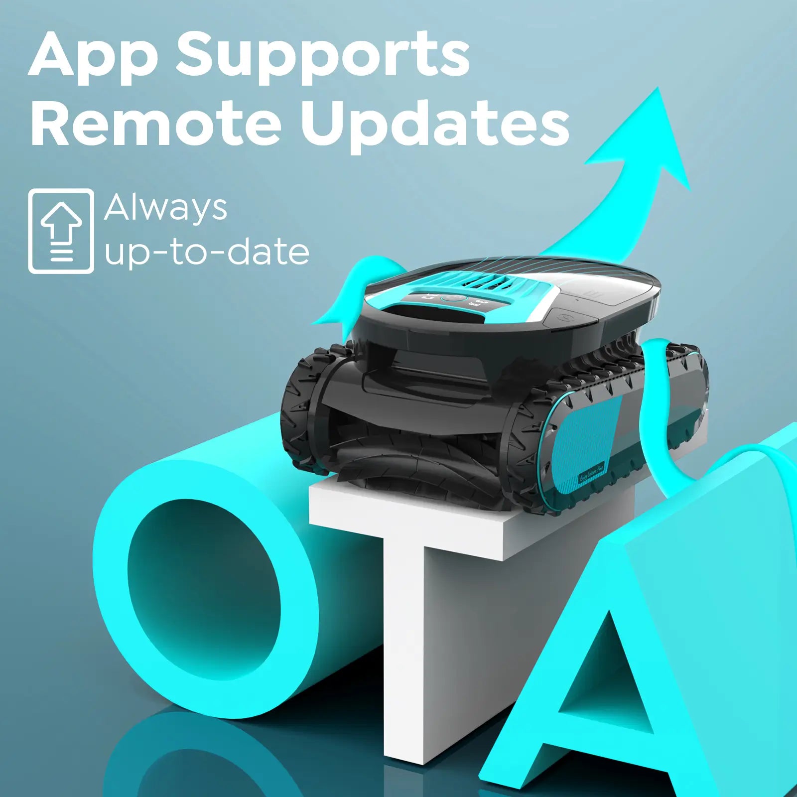 Pleco Pro Cordless Pool Cleaner Robot with 210-Min Runtime, Smart AI Navigation, App Control, Strong Wall Climbing, Waterline Cleaning, Dual-Layer Filtration, for In-Ground Pools up to 220㎡, Indigo