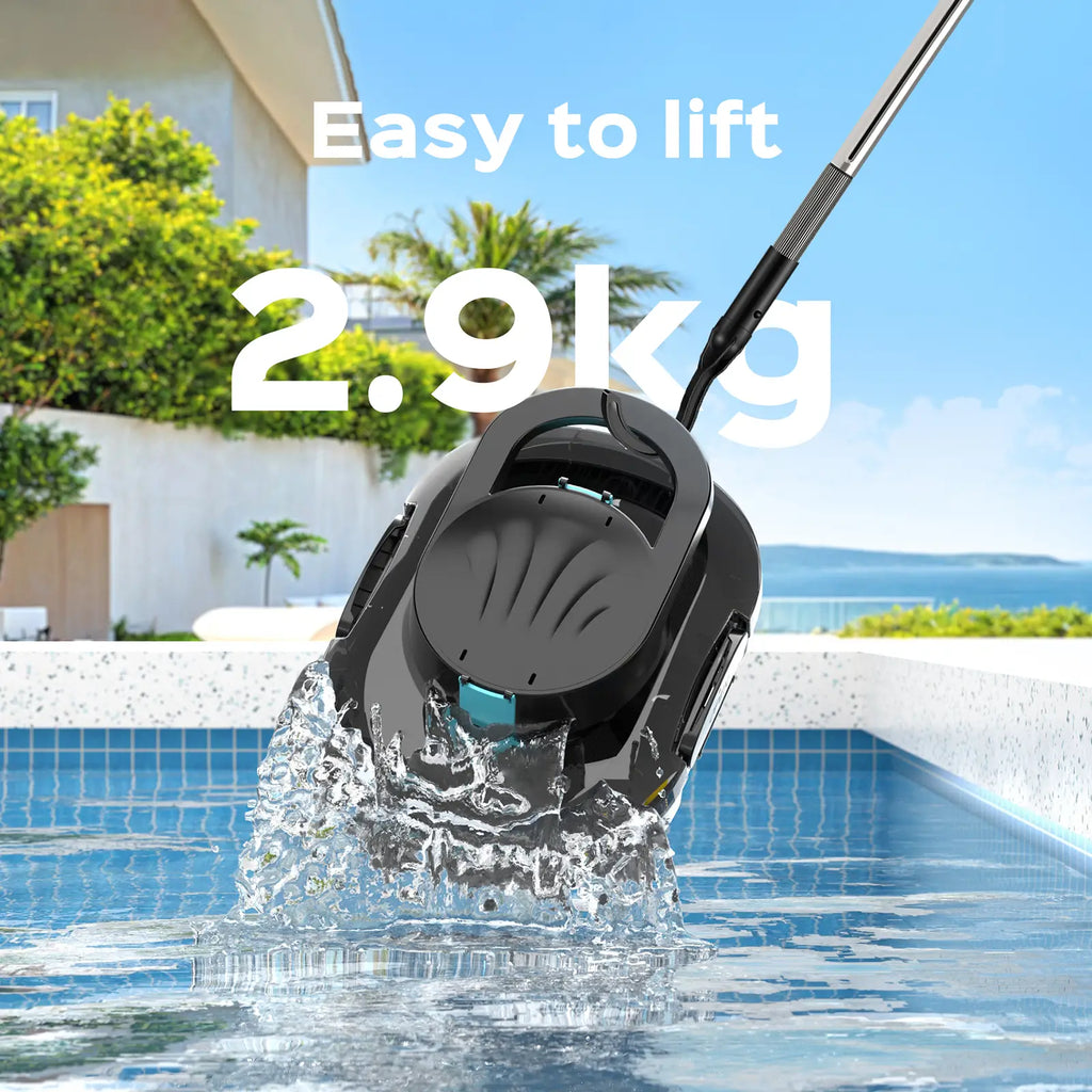 S1 PRO Cordless Pool Vacuum Robot, Pool Cleaner with 130-Min Runtime, Fast Charging, Pool Vacuum for Above-Ground & Flat In-Ground Pools up to 110㎡, Strong Suction Power, Advanced Motor, Onyx