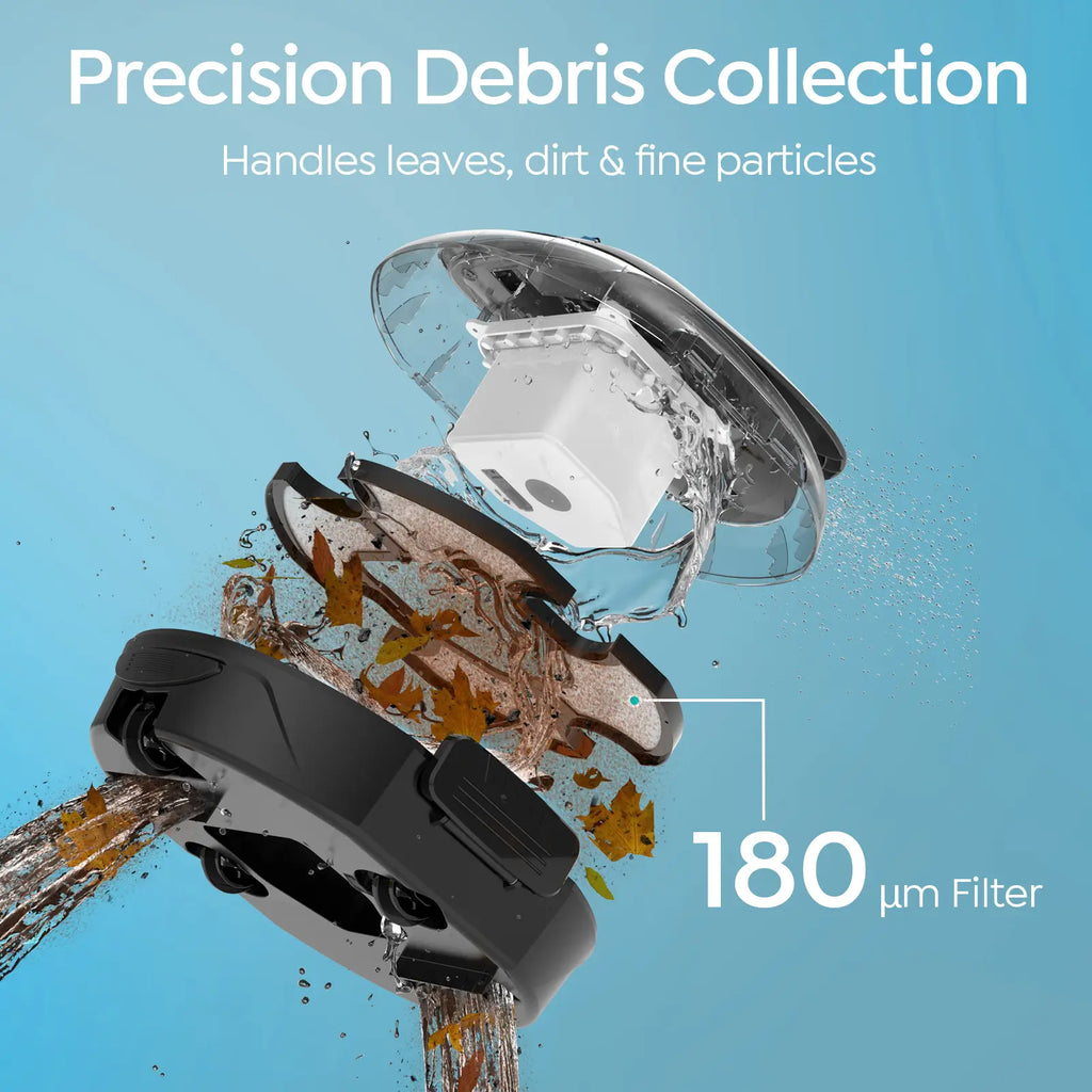 S2 Pool Vacuum Robot for Above Ground Pools, Cordless Operation, 80-Min Runtime, Coverage up to 766 sq ft, Efficient Cleaning Performance, Self-Parking and Easy Maintenance (Jet Black)