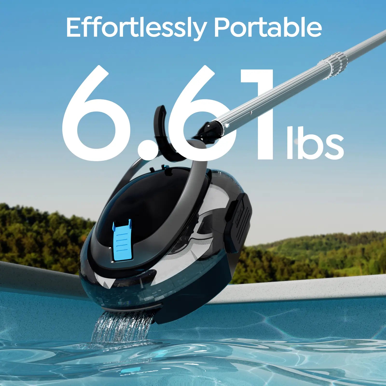 S2 Pool Vacuum Robot for Above Ground Pools, Cordless Operation, 80-Min Runtime, Coverage up to 766 sq ft, Efficient Cleaning Performance, Self-Parking and Easy Maintenance (Jet Black)