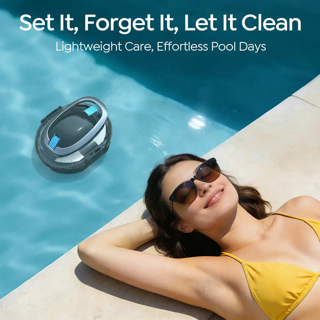 S2 Pool Vacuum Robot for Above Ground Pools, Cordless Operation, 80-Min Runtime, Coverage up to 766 sq ft, Efficient Cleaning Performance, Self-Parking and Easy Maintenance (Jet Black)